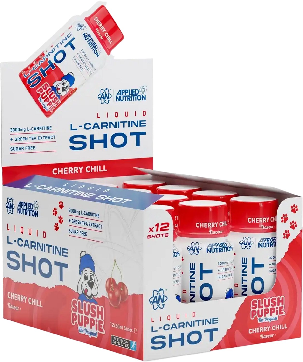 L-Carnitine Shots - 12x 60 ml - Slush Puppie Cherry