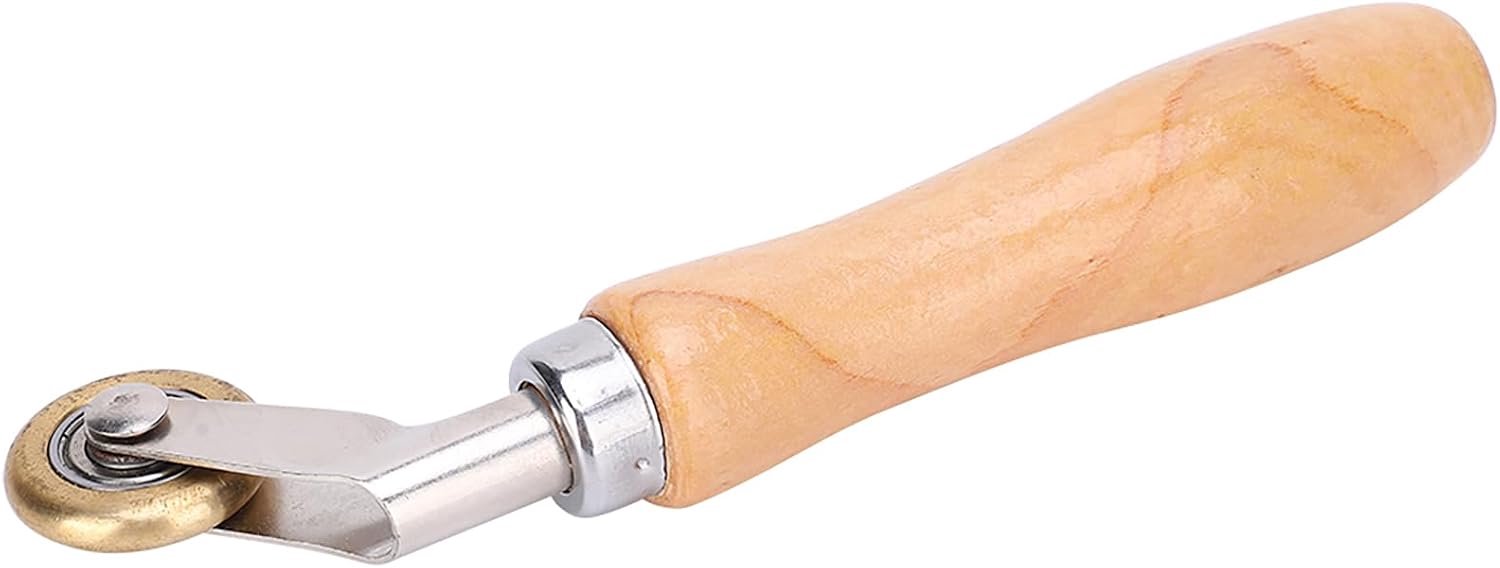 Handheld Roller met Messing Perswiel Duurzame Naadroller voor Waterdichte Membraanmateriaal en PVC-tarpauline met 5-inch Houten Handgreep voor Hoektoepassingen