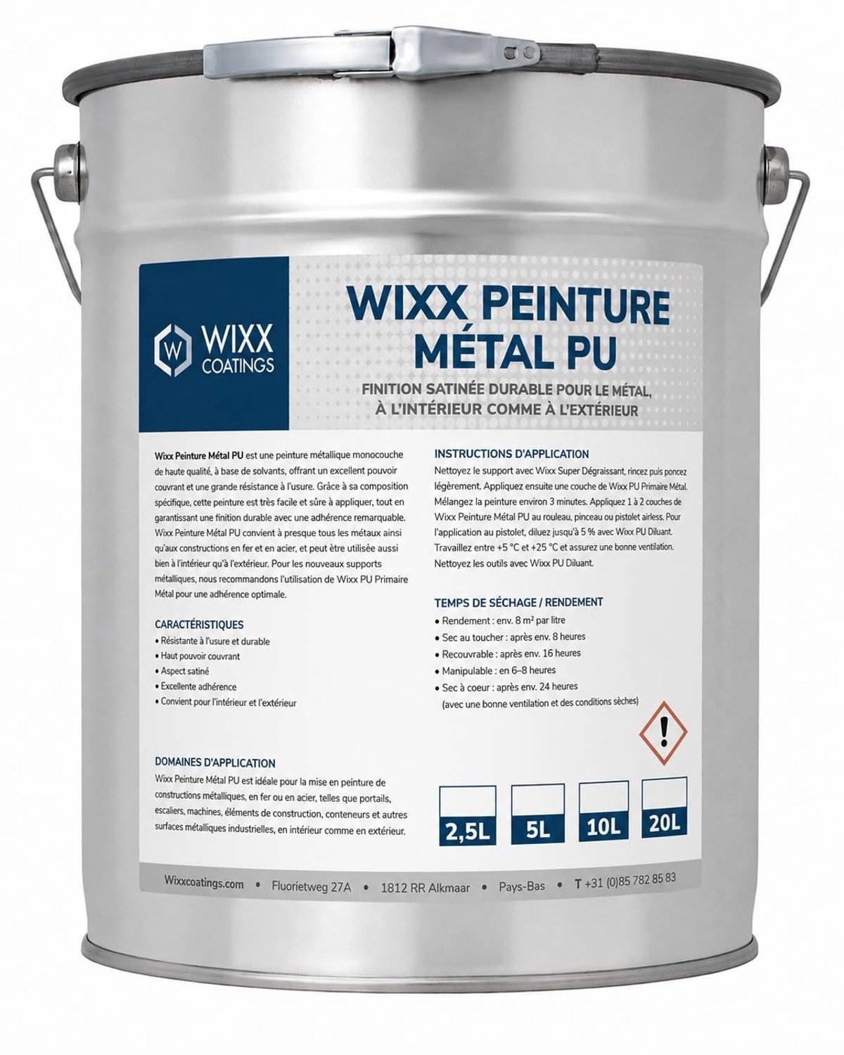 PU Metaalverf - 9010 - Pure Wit - 5L