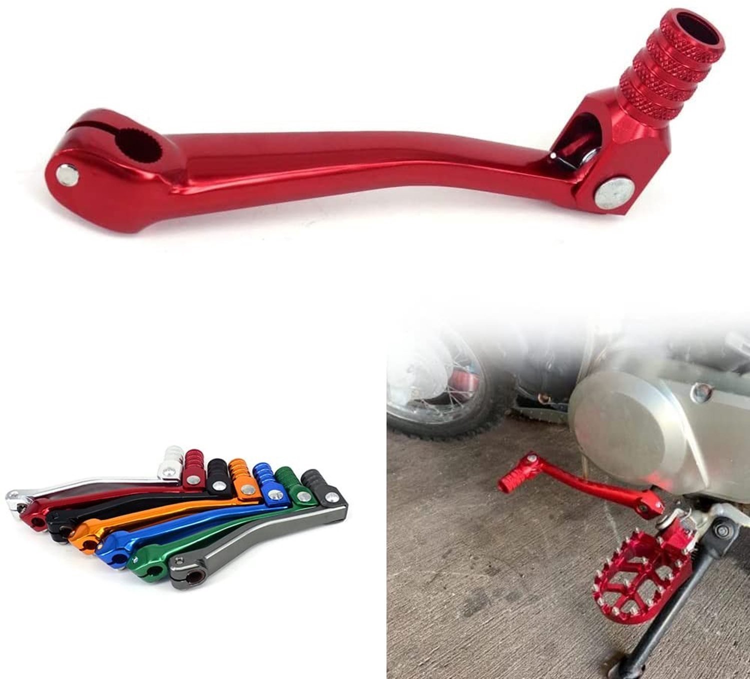 Motorfiets Versnellingspedaal - Aluminium - Rood