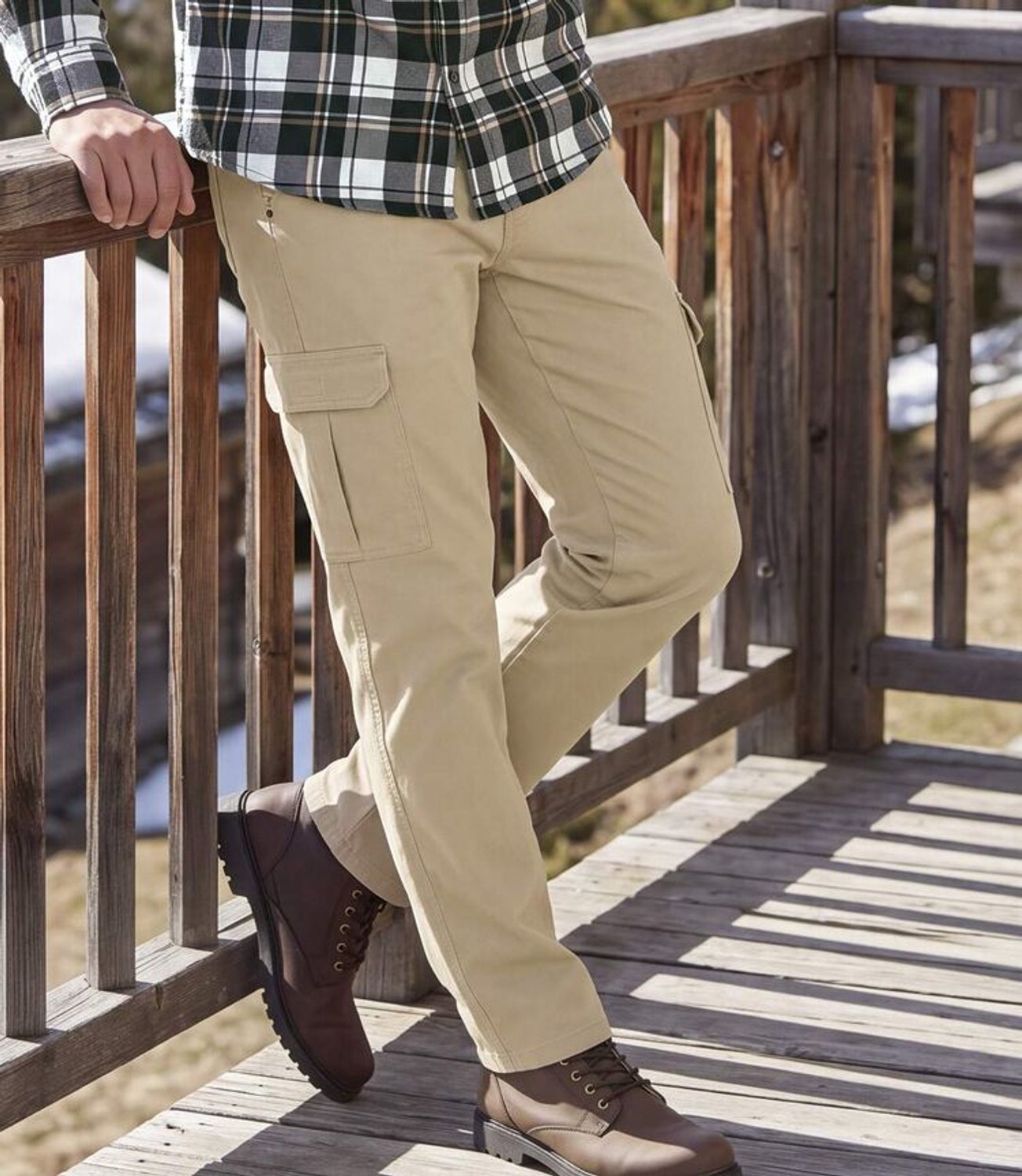 ATLAS FOR MEN - Comfortabele cargobroek van stretch twill - Heren - Verkrijgbaar in grote maten - W30