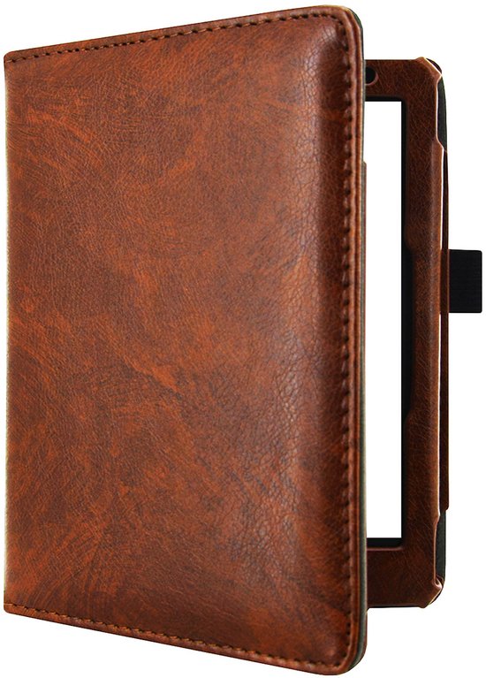 imoshion E-reader Hoesje - Geschikt voor Kobo Aura Edition 2 - Luxe Effen Bookcase - Bruin van iMoshion — afbeelding 4