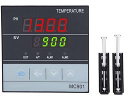 MC901 Digitale PID Temperatuurregelaar Programmeerbaar, K-Type PT100 Sensor Ingang SSR Uitgang