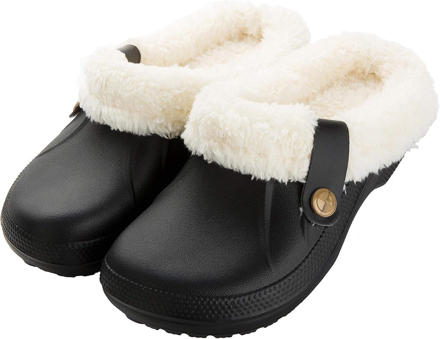 Gevoerde pantoffels met vacht, gesloten, waterdichte tuin clogs