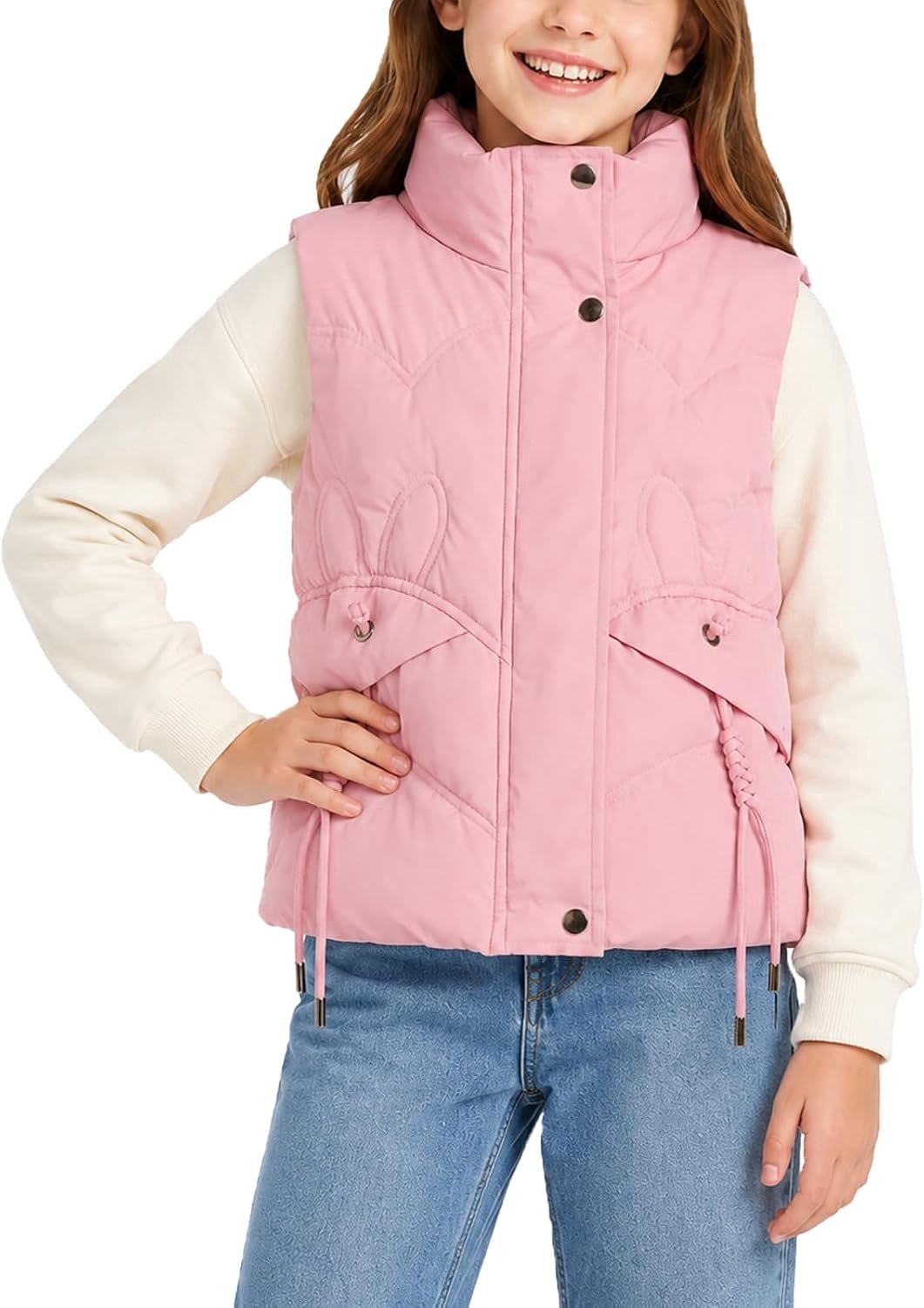 Vest met kraag, zonder mouwen, gevoerd, winddicht, warm