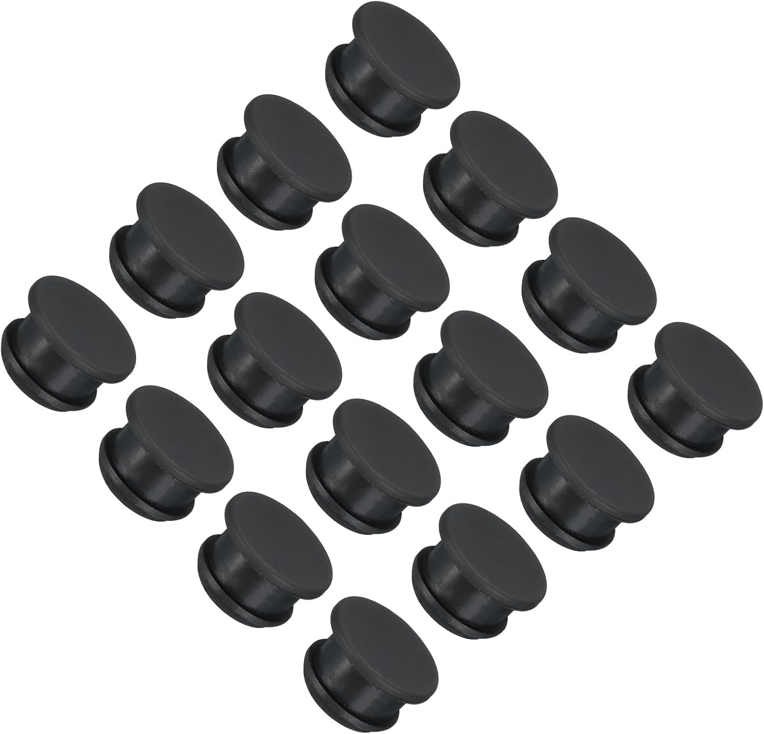 Rubberen afdichtstoppen 13 mm - siliconen met gaten - waterdichte afdichting - voor instrumenten en apparatuur - 16 stuks - Vemera