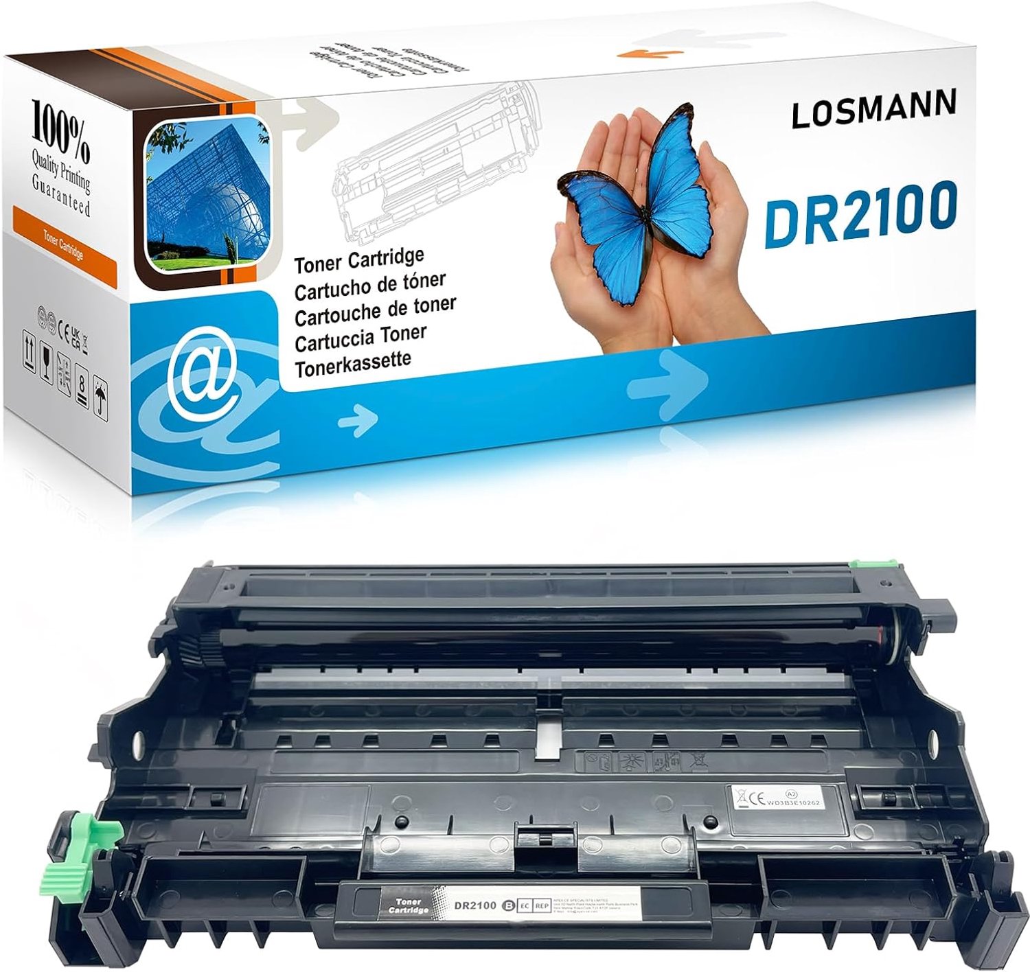 Trommel compatibel met Brother DR-2100 - 1 stuk - Hoge capaciteit 12.000 pagina's - Geschikt voor DCP-7030 en meer - ServiceTopper