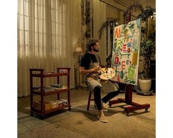 Oversized Studio Ezeltje – Schildersezel – Kunstenaars Ezeltje – Vloer Ezeltje – Houten Ezeltje – Traploos Verstelbare Kantelfunctie – Stevig Beukenhout Met Rosé Afwerking