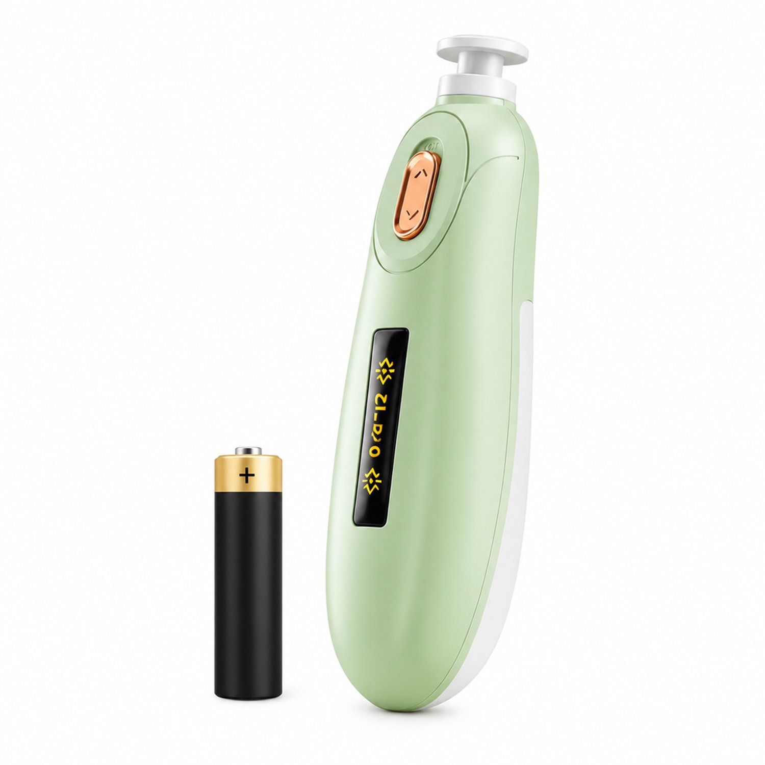 elektrische nagelknipper - groene batterijvariant - draagbaar voor thuisgebruik - apparaat met batterij