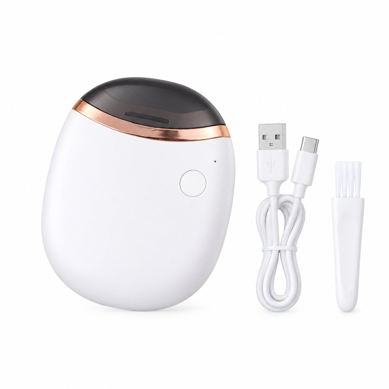 Elektrische nagelknipper - 3 snelheden - USB-oplaadbaar - voor manicure thuis - wit met apparaat, USB-kabel en borstel