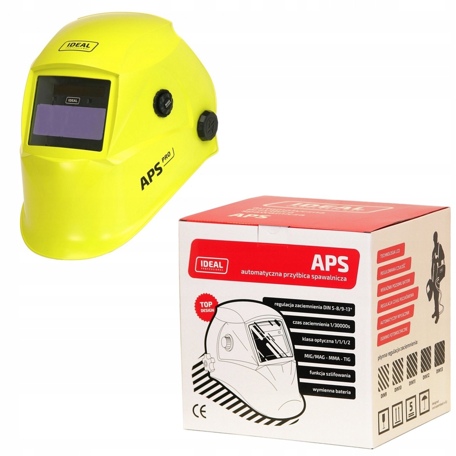 IDEAL Automatische Lashelm APS Pro 568L-S+ TrueView+ Mat Geel