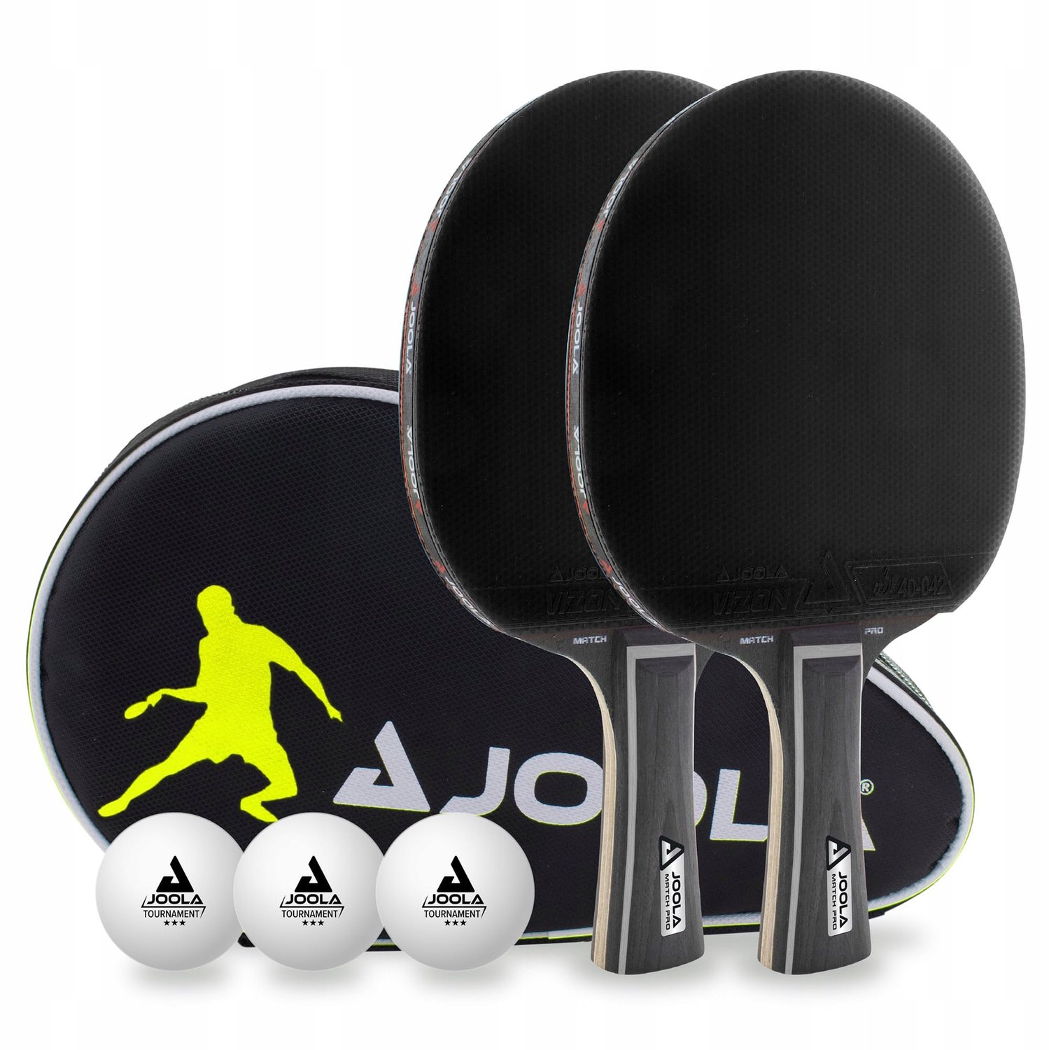 Merkloos Tafeltennis Set: 2 Batjes, 3 Ballen & Hoes