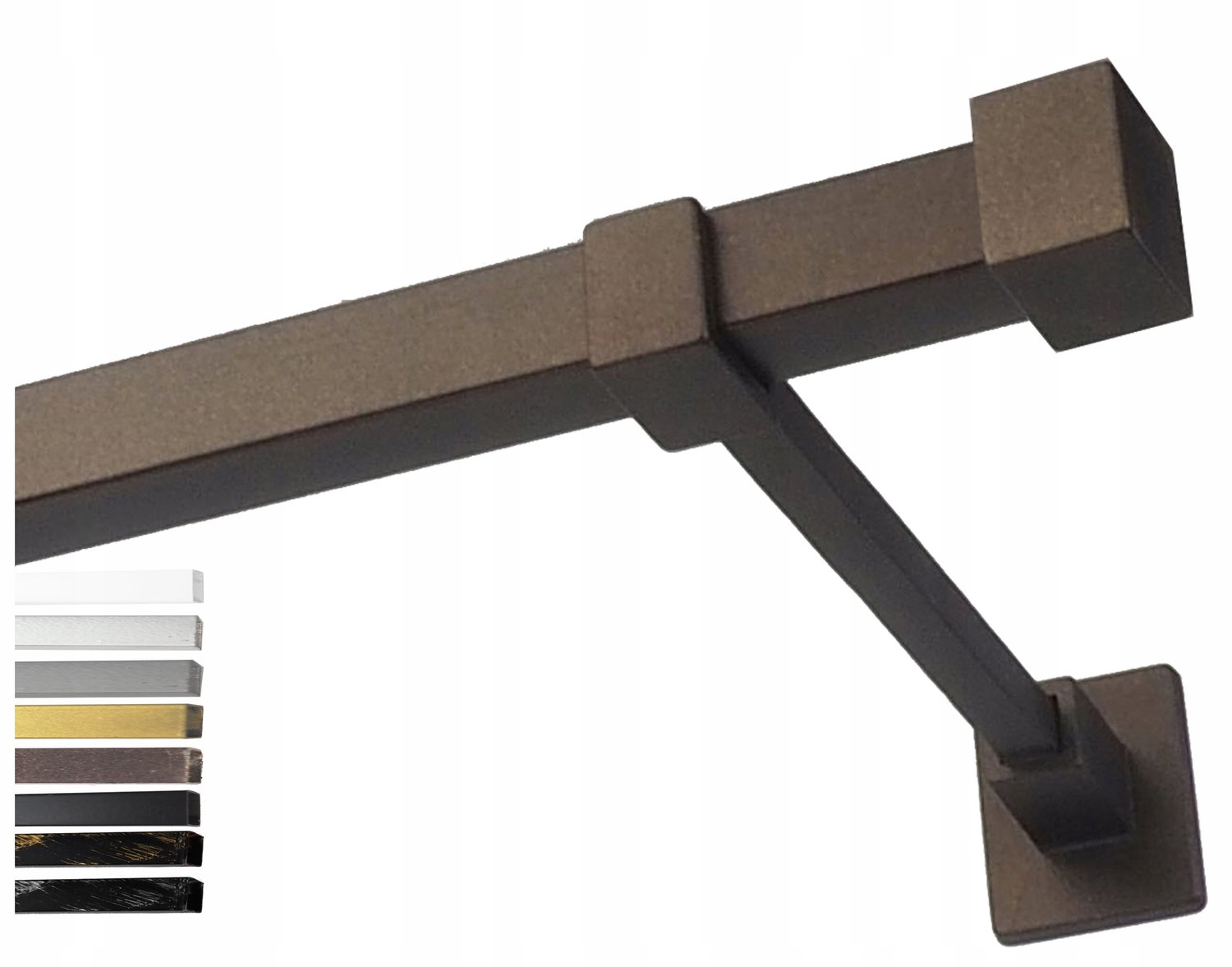 Merkloos Metalen Gordijnroede 590 cm - Modern Design, 7 Kleuren