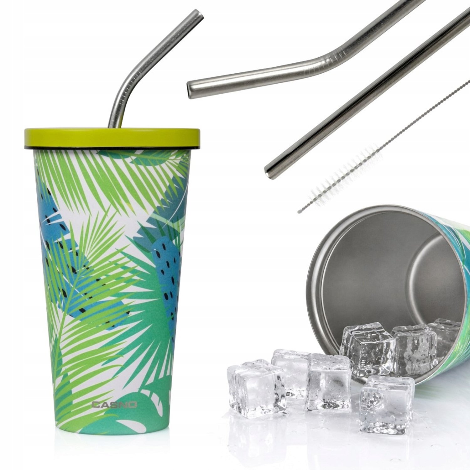 Casno Thermosbeker met Rietje - 510 ml - Ideaal voor de Zomer