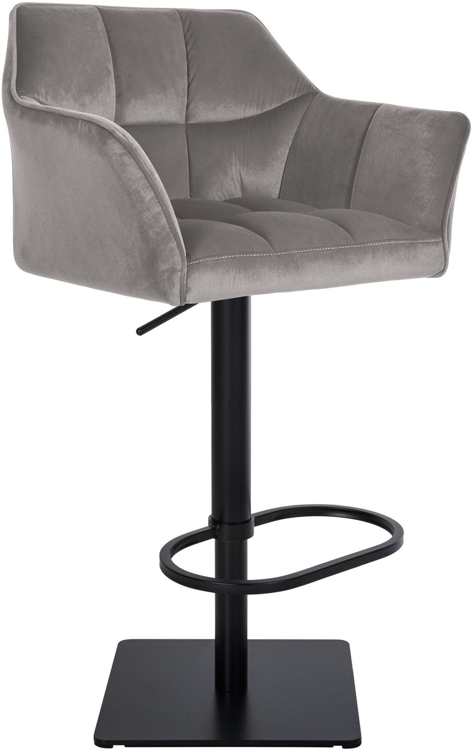 Luxe Comfort Torino 0302 barkruk - fluweel - grijs grijs zwart
