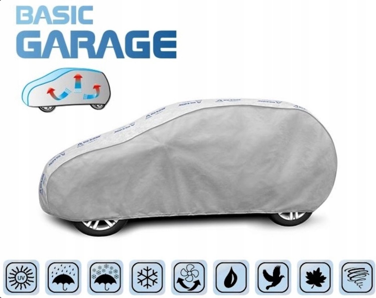 Universele Autohoes Hatchback/Combi 355-380cm - Merkloos