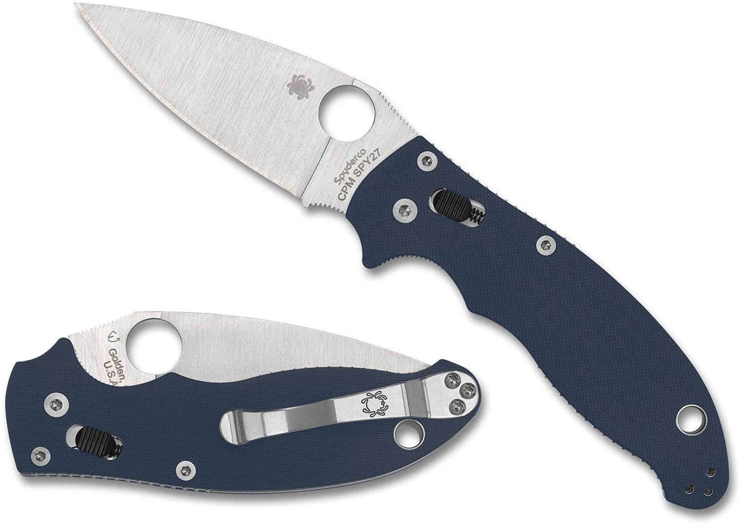 Spyderco Manix 2 Cobalt Blue CPM SPY27 PE