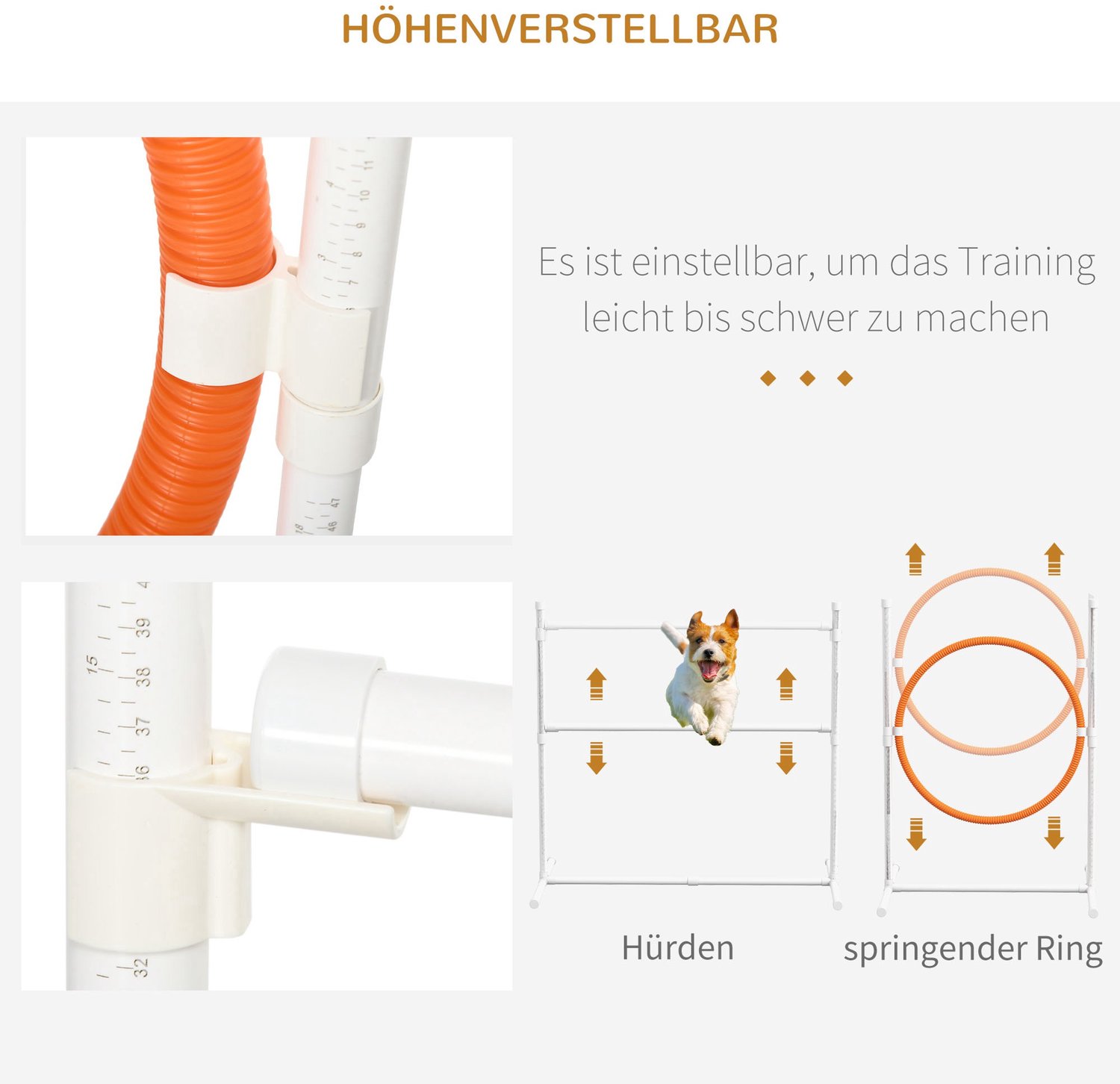 Hondenbehendigheidscursus- achtertuinset- hondenhindernisbaantraining- starterskit- outdoorspel voor huisdieren met tunnel- behendigheidshurdle- weefstokken- springring- pauzebox- opvouwbare