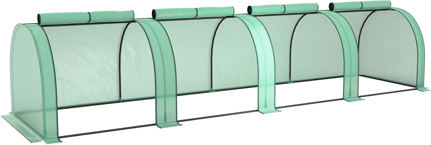 Sunona Tomatenkas - Met 4 oprolbare deuren - 395 x 100 x 80 cm - Groen