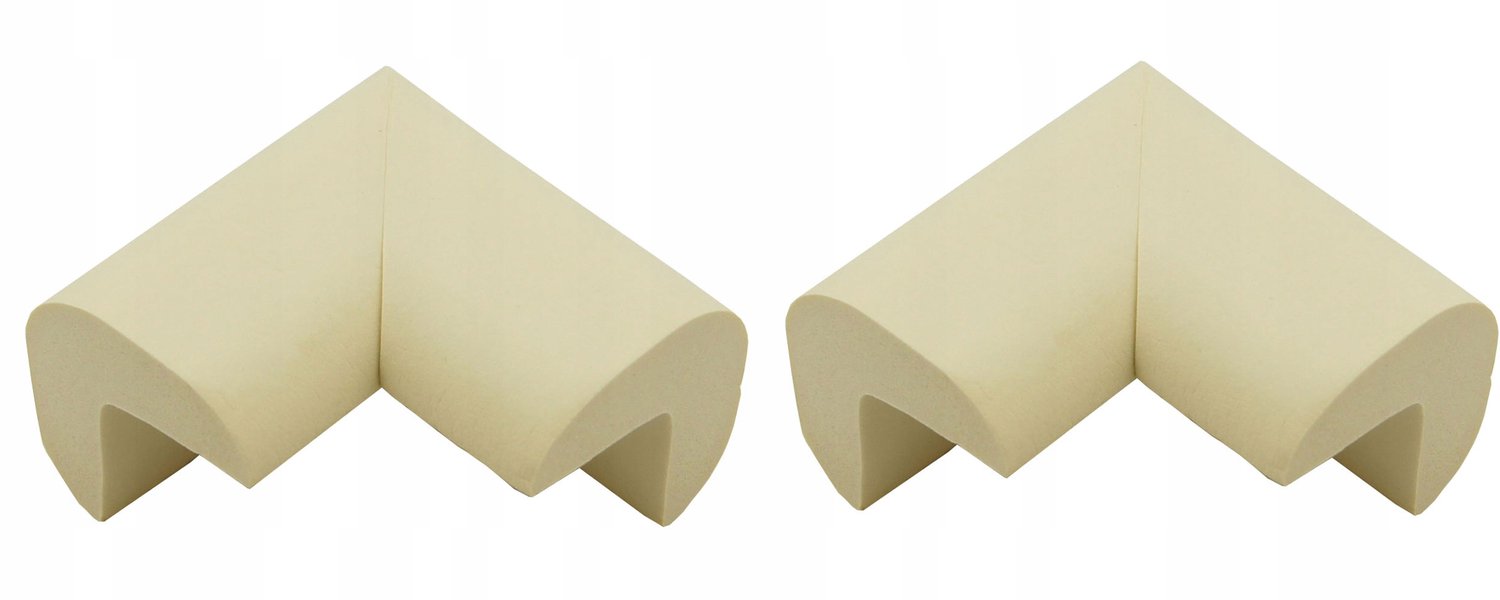 Hoekbeschermers van schuim, 55x35x12 mm, 2 stuks, crème