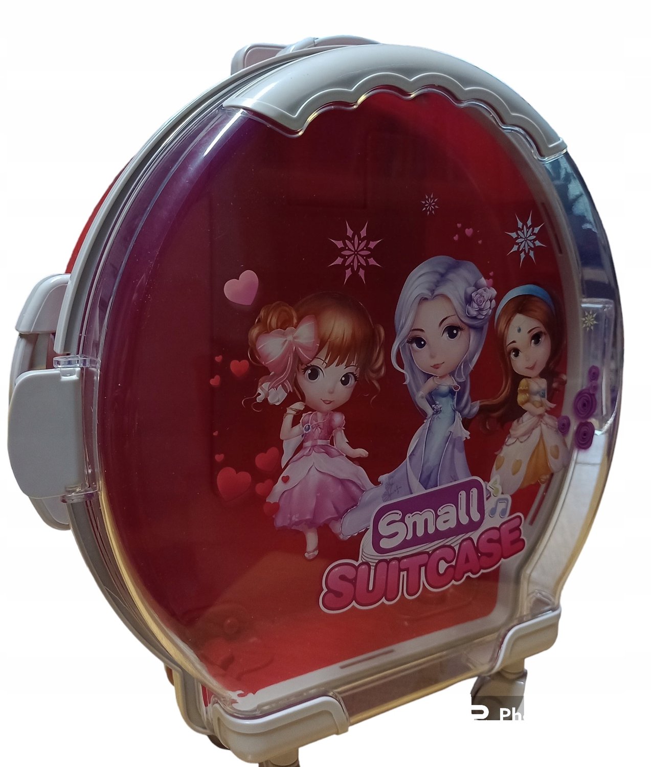 Rode Kinderkoffer met Wieltjes - Prinsessen Thema