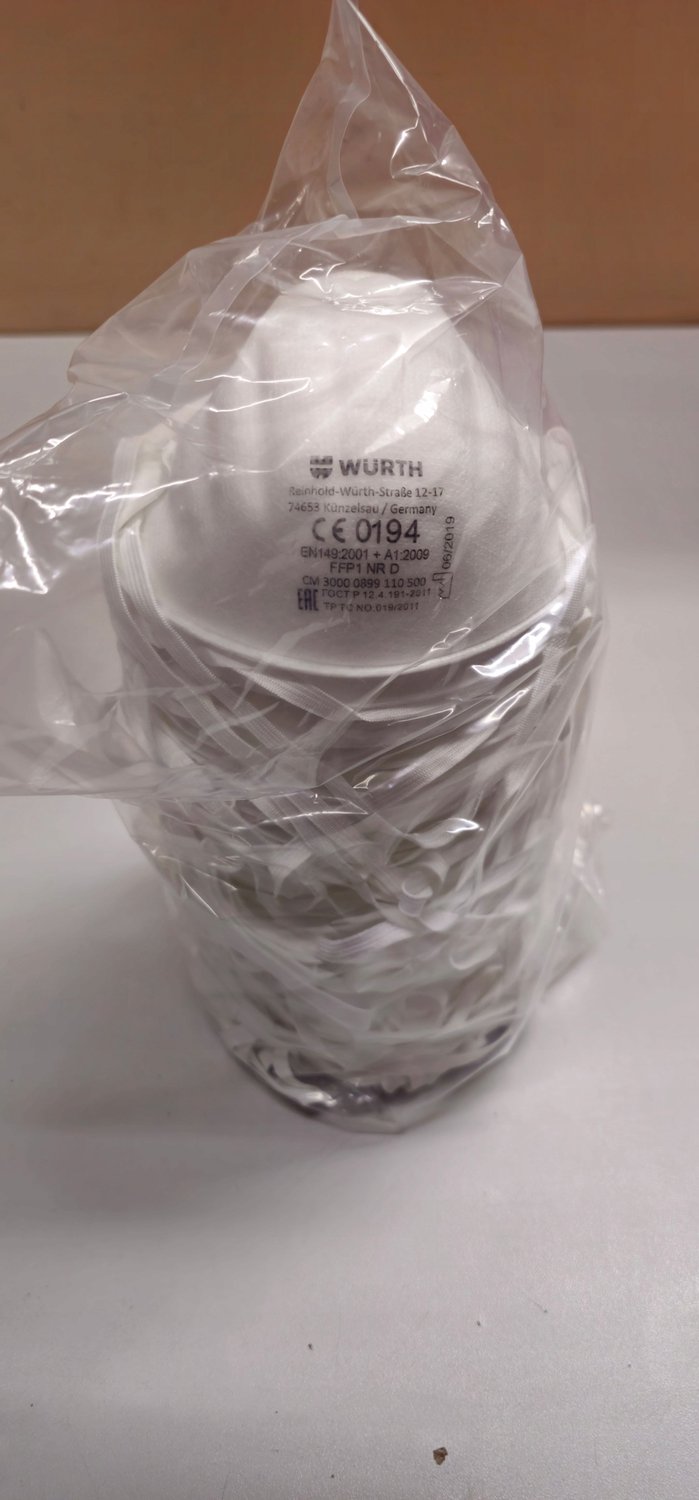 Wurth FFP1 CM 3000 stofmaskers met uitademventiel - 20 stuks