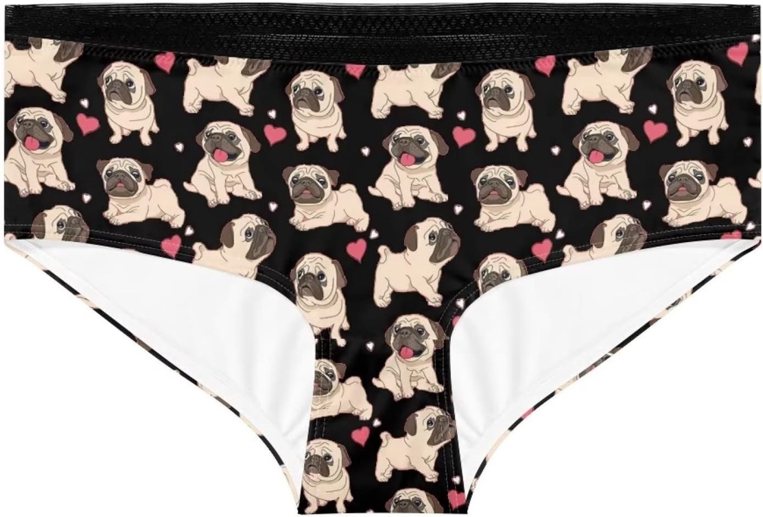 Dames Ondergoed van Katoen en Polyester met Volledige Bedekking, Zachte Zwarte Kant, Comfortabele Slipjes voor Elke Dag