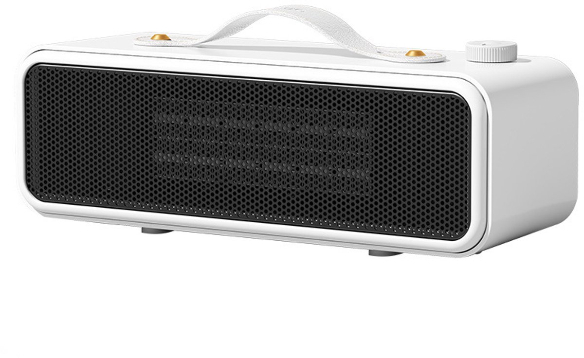 Elektrische Kachel -Verwarming - Mini kachel - Bureaukachel - Keramische kachel - Twee instelbare snelheden - Anti-kantelfunctie - 650W - Geschikt voor kantoren, slaapkamers en woonkamers - 27.8*10.2*9.6cm - Wit
