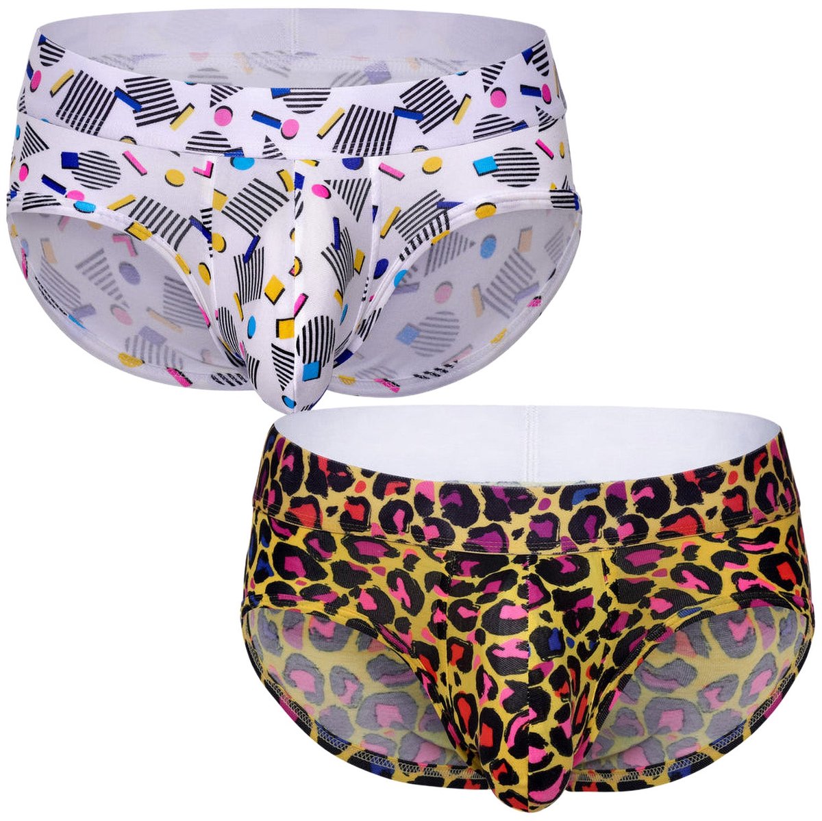 SUKREW Apex Brief Multipack 1x Poppin + 1x Wild - MAAT XL - Heren Ondergoed - Slip voor Man - Mannen Brief