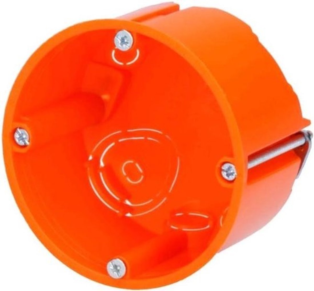 Hollewanddoos - Apparaatdoos Inbouwdoos - Elektra Installeren - Met Houderrand - 25 stuks - Oranje