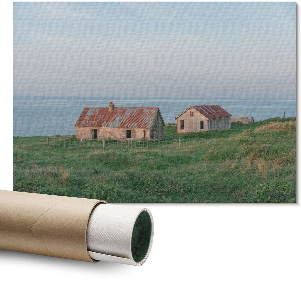 Coloray Canvas Poster Polycanvas - Neonreclame, Fotografie - A1 - Turkoois Poster - Rechthoek - Decoratieve poster - Kantoor - Popcultuur