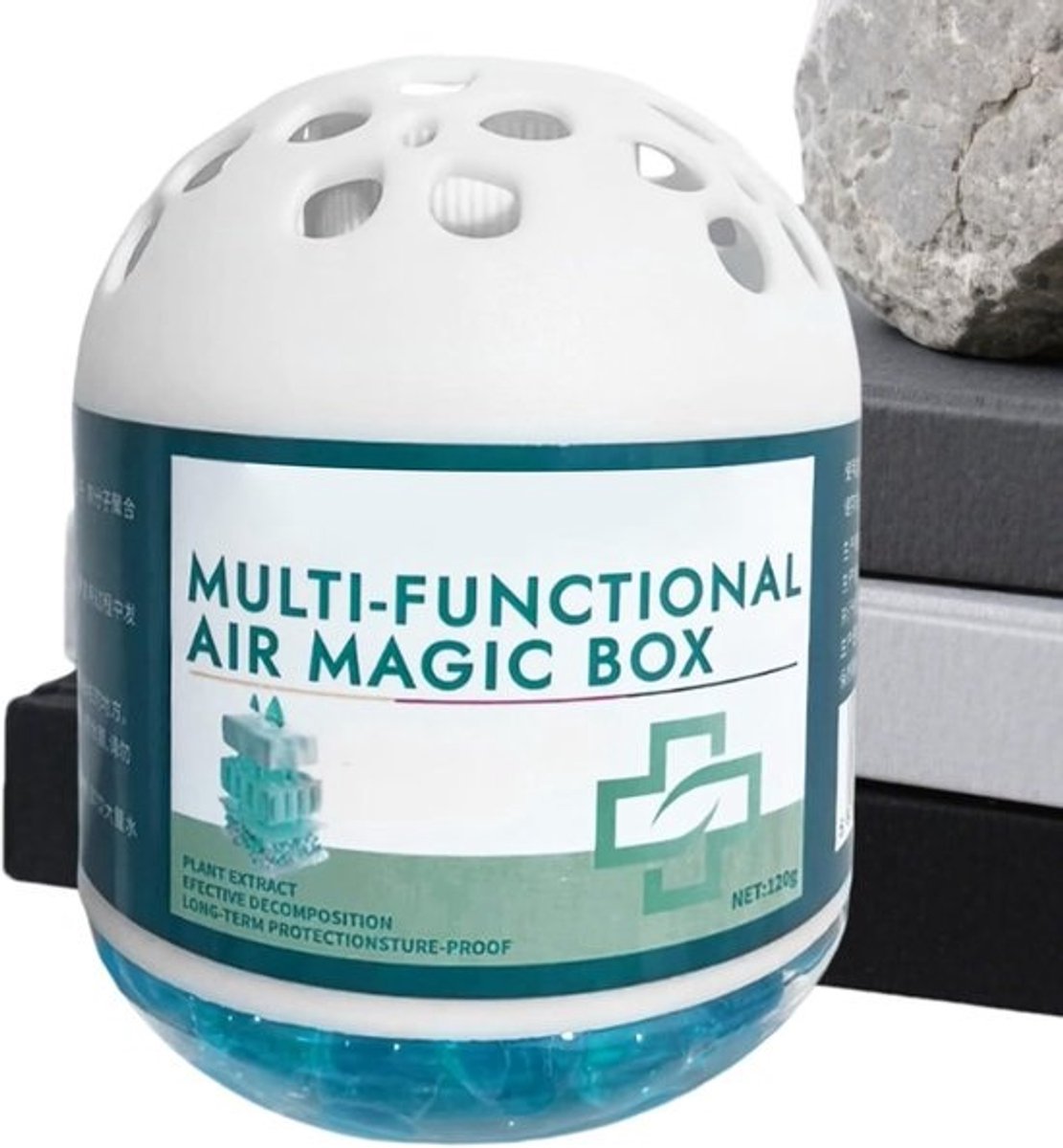 Luchtverfrisser Box - Geur Neutralisator - Binnenhuis Verbetering - Geen Elektriciteit Nodig - 9.5x7x7cm