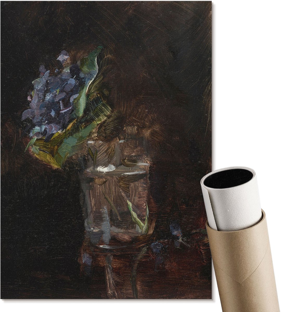 Coloray Polycanvas Poster - Stijlvolle Geometrie, Schilderen - A2 - Zwart Wandposter - Rechthoek - Wandkunst - Woonkamer, Slaapkamer, Kantoor - Modern