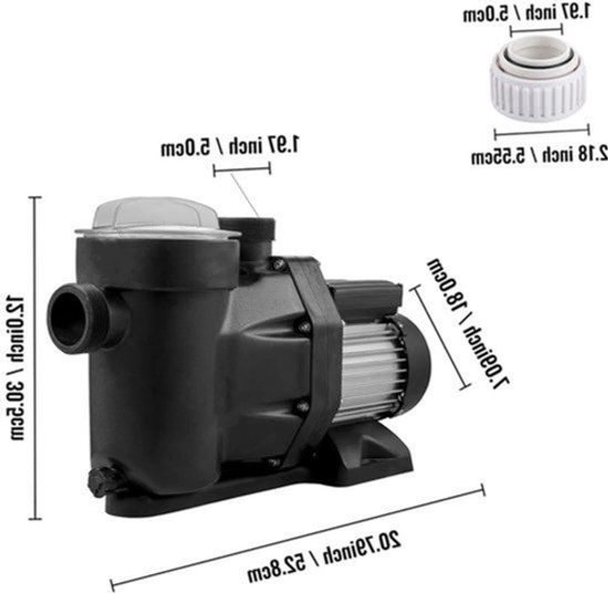 Zwembadpomp – 1 HP – Circulatiepomp voor Zwembad – 4223 GPH Capaciteit – Thermische Beveiliging – Stil en Krachtig – Voor Alle Watertypes – 19200LH