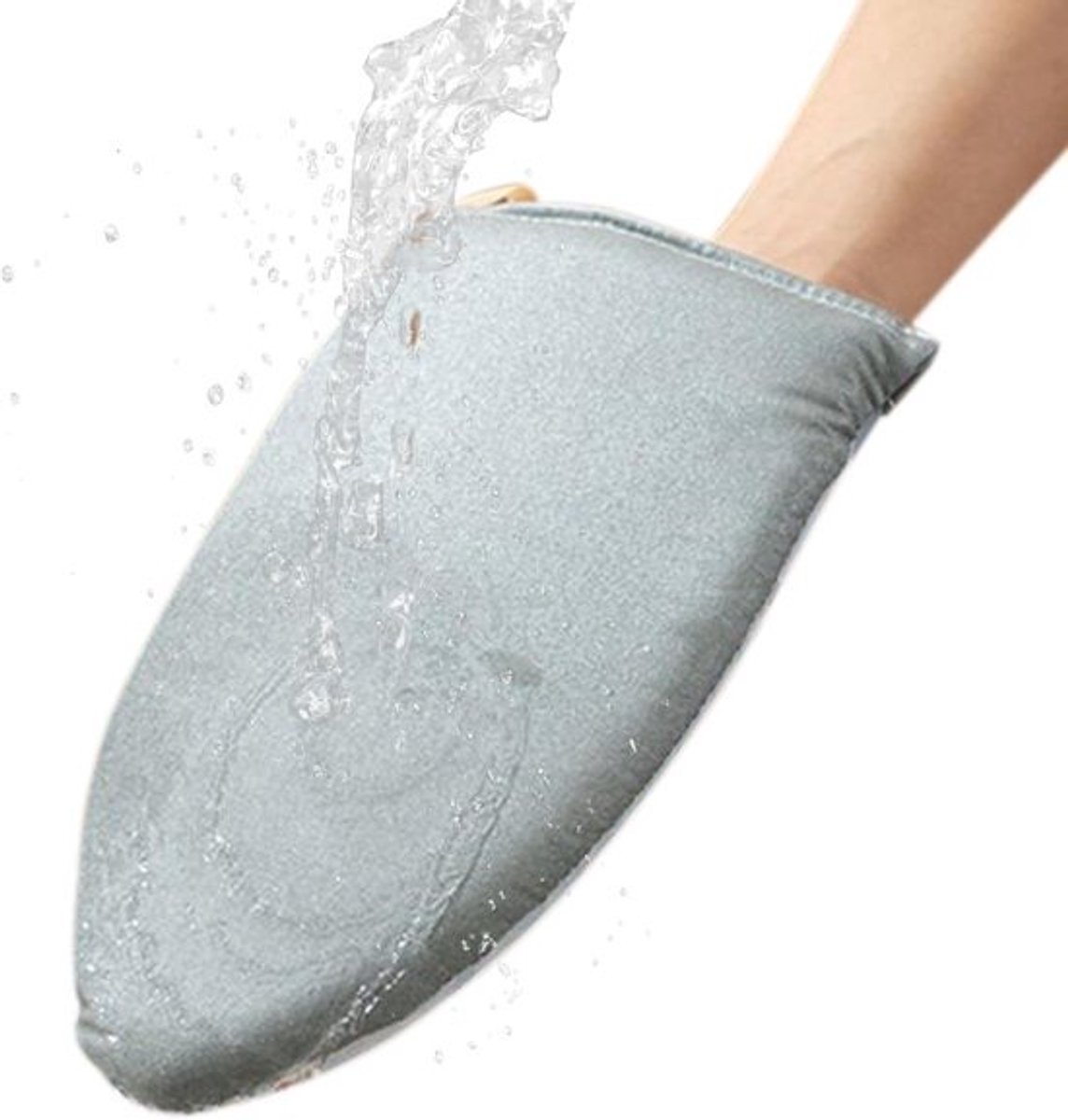 Stoomstrijk Handschoen - Kledingstomer Accessoire - Kleding Stomen - Dubbelhandig Gebruik - 25x14 cm - Grijs