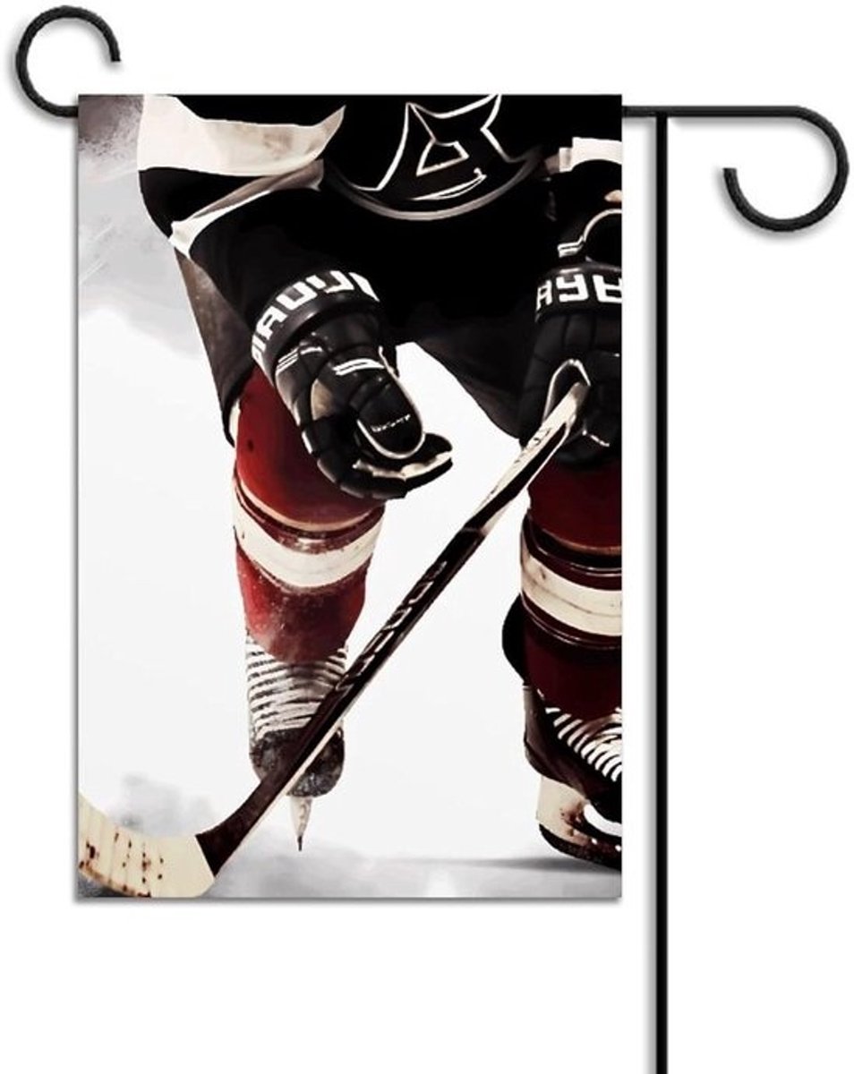 Tuinvlag IJshockey - Buitenflag Decoratie - Tuin Aankleden - Duurzaam Polyester - 31 x 46 cm - Stijlvol