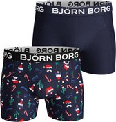 Bjorn Borg SHORTS SAMMY BB FUN SANTA XMAS-BO Heren Boxershort - 2P - Donker blauw - Maat M