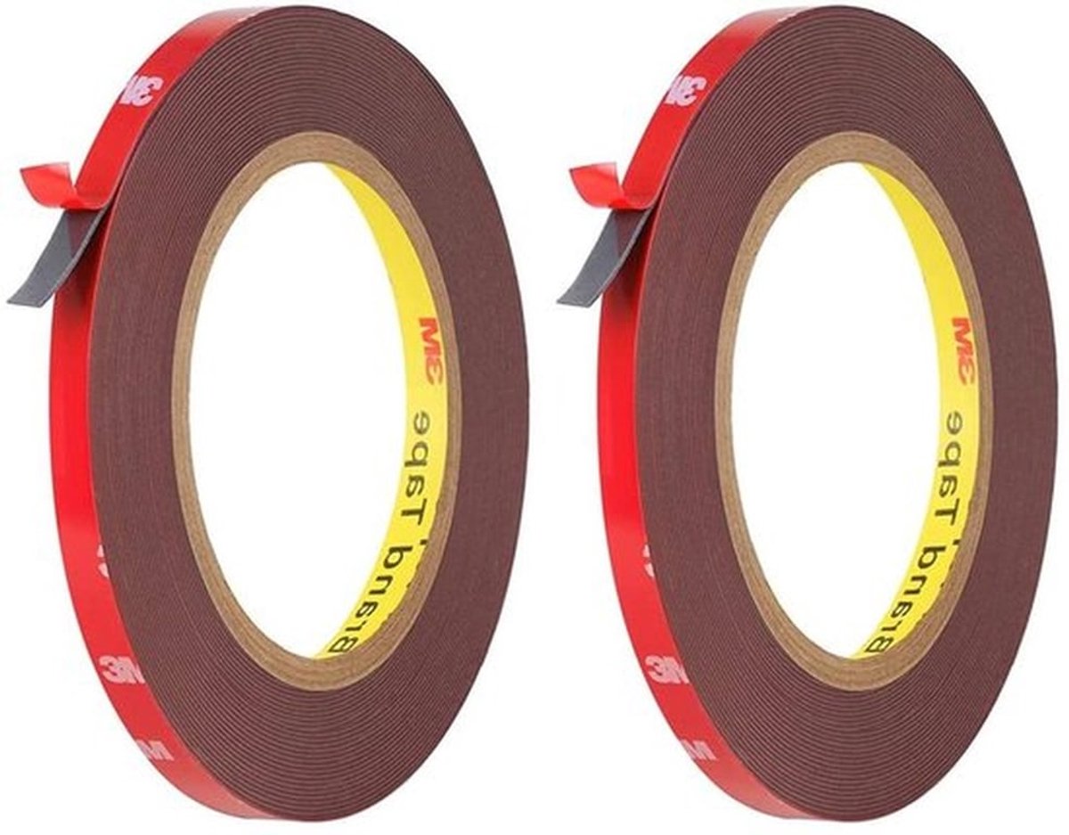 Dubbelzijdig Plakband - 2 Stuks - Sterke Montagetape - Waterdicht - Voor Muren, Ledstrips en Auto.FixedSingle