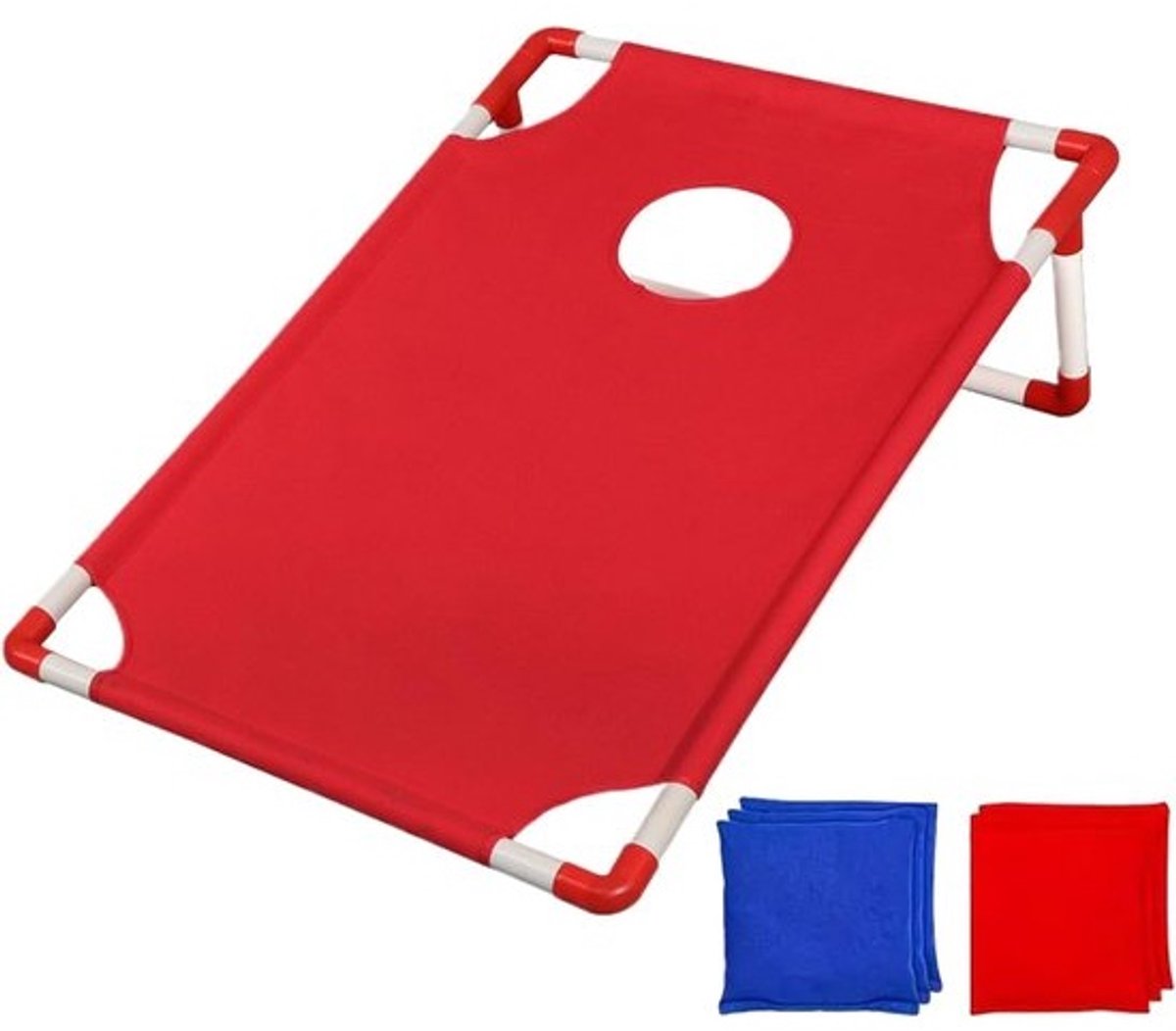 Bonenwerpspel - Buitenspel Set - Feestelijk Partyspel - Compact Draagbaar Ontwerp - 58 x 51 cm - Rood