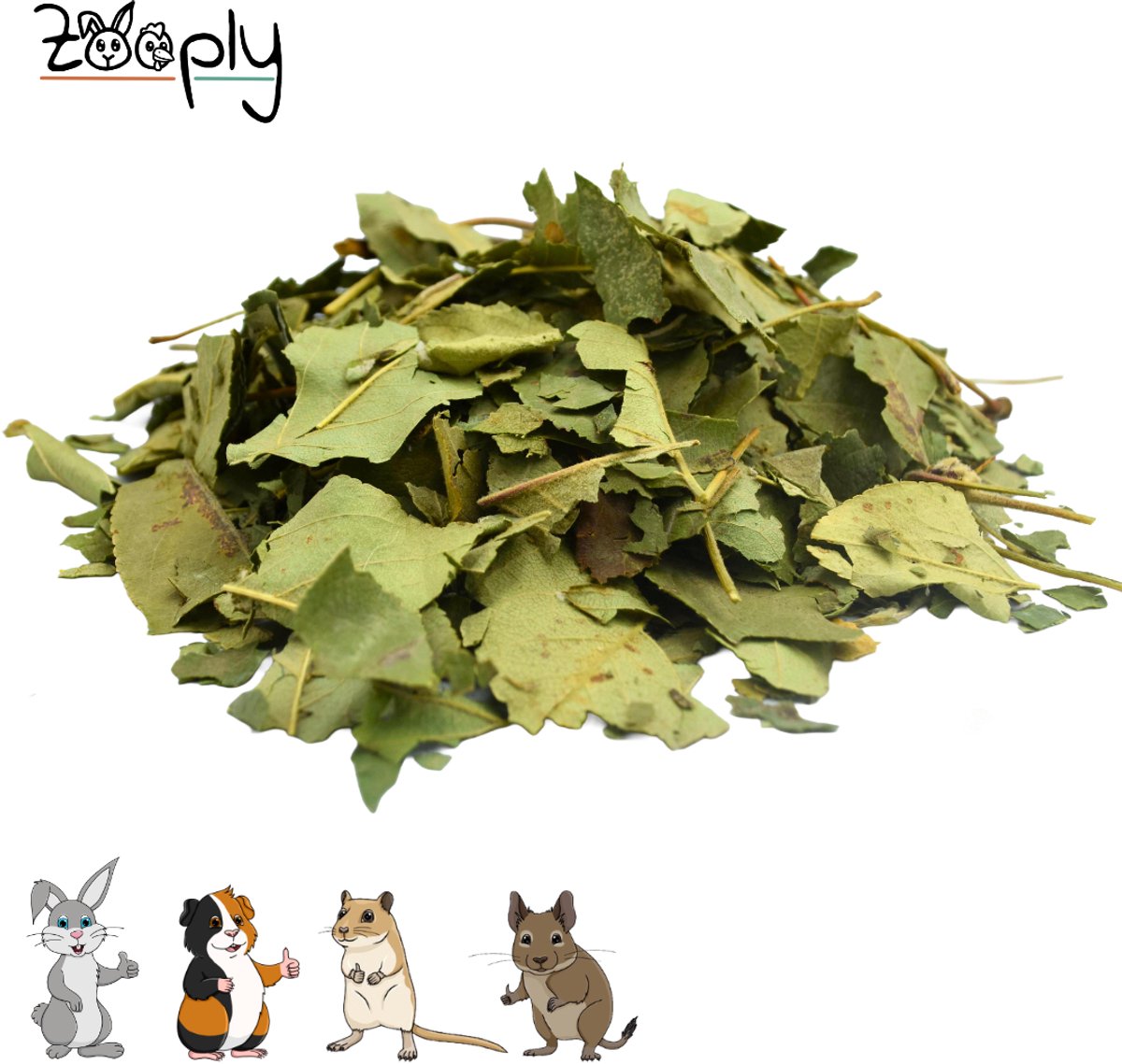 Zooply Appelblad - Kruiden & Snacks - 100% natuurlijk - Voor konijnen & cavia's - 450 gram