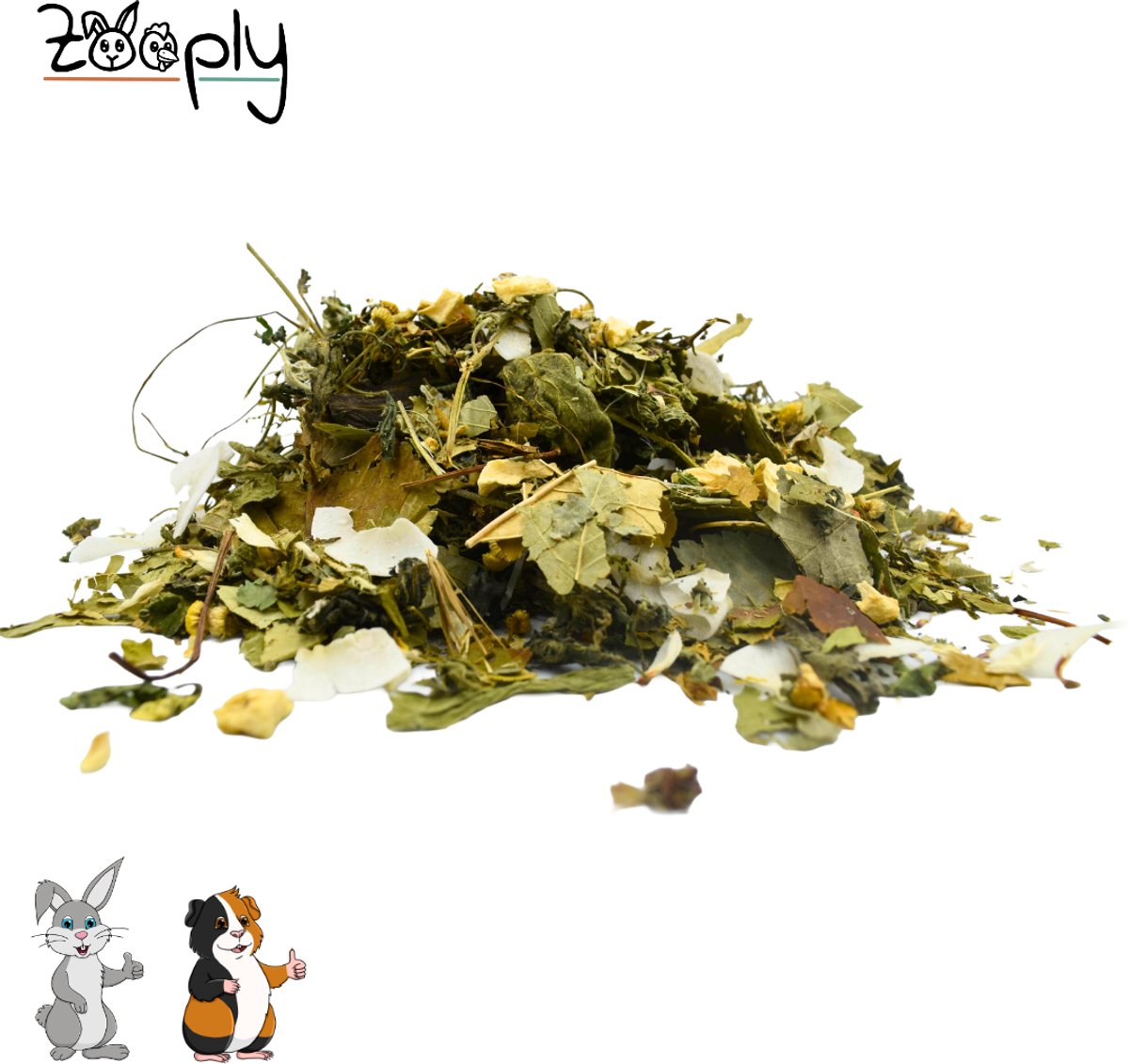 Zooply Winterdroom - Kruiden & Snacks - 100% natuurlijk - Voor konijnen & cavia's - 350 gram