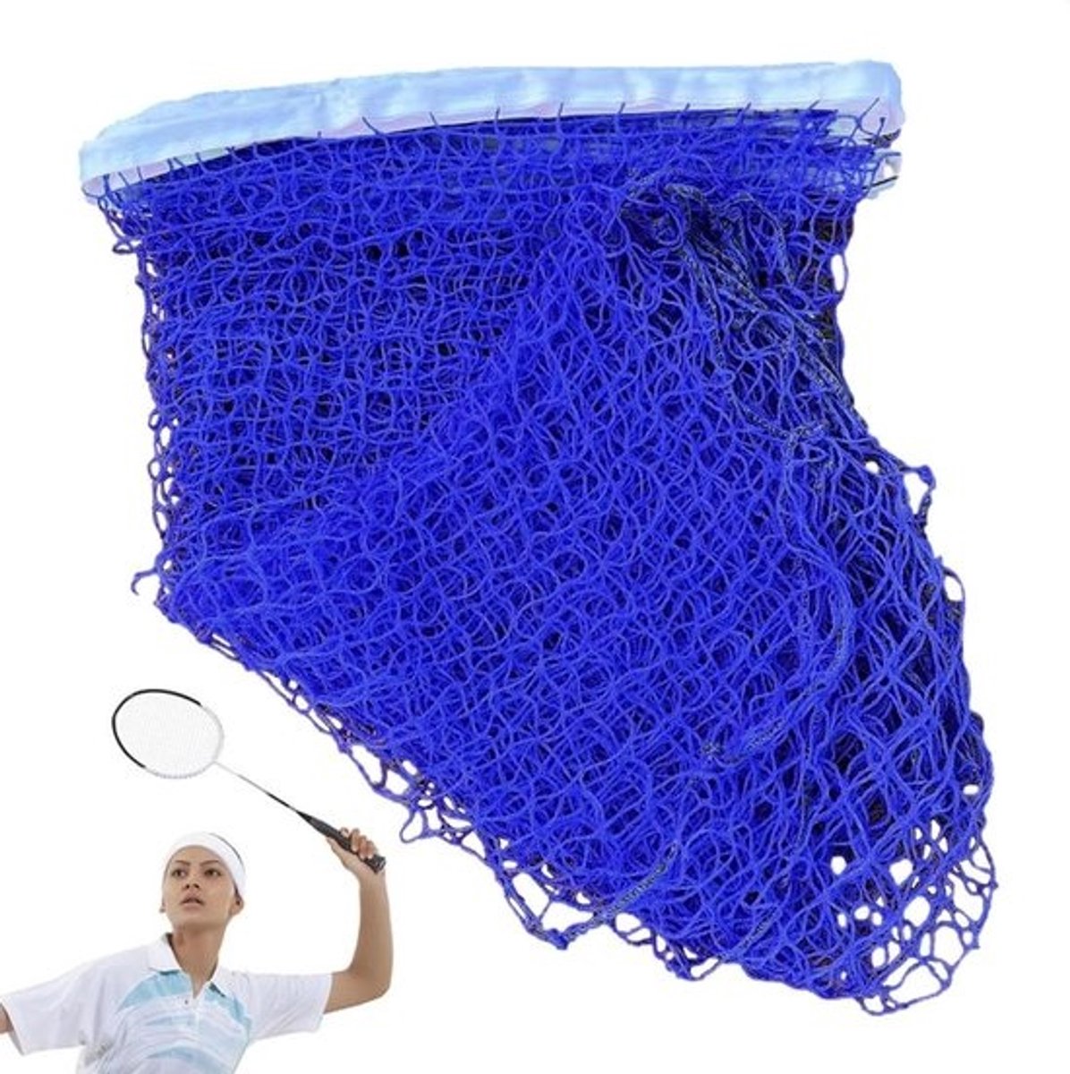 Badmintonnet voor buiten - Volleybalnet sportnet - Sport en spel - Eenvoudig te bevestigen - 76 cm hoog - Saffier