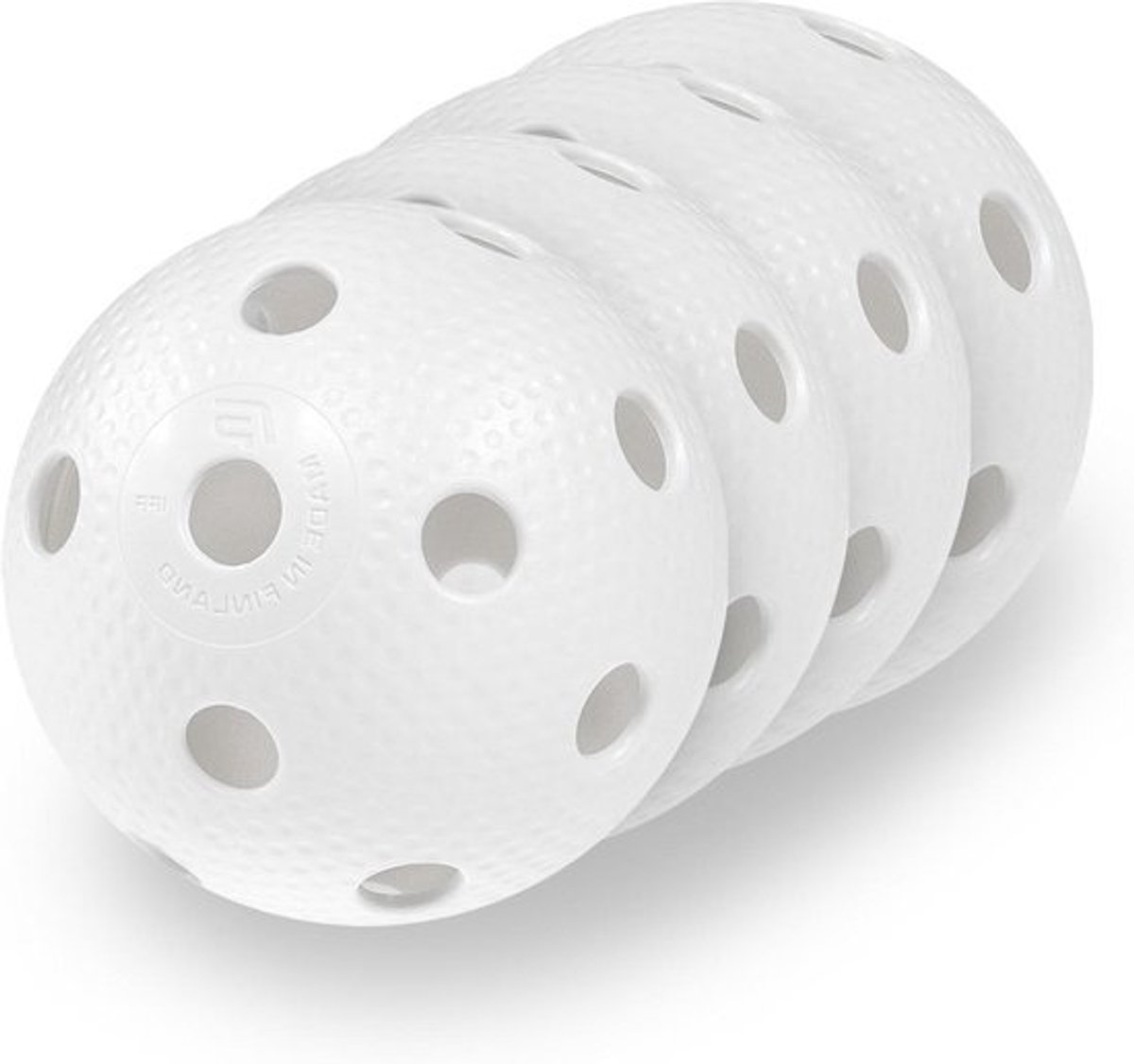 Floorball Unihockey Ballen - Wedstrijdbal Trainingsbal - Sporten Spelen - IFF-Certificaat Geteste Kwaliteit - 72 mm 23 gram - Wit