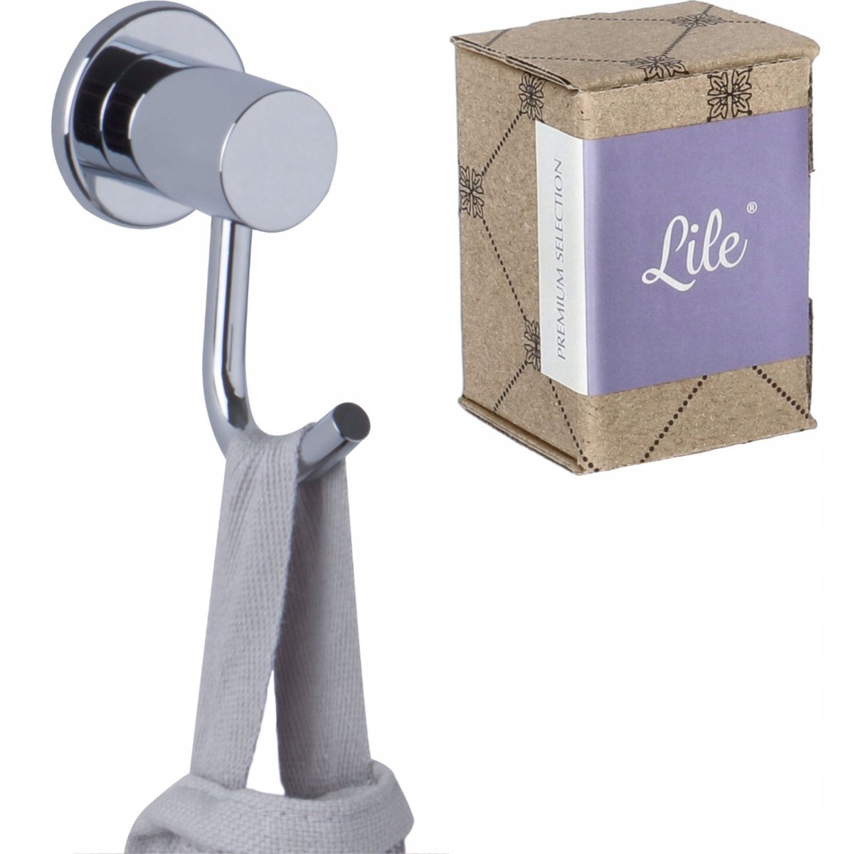 Lile Starlight Wandhaak Badkamer - Chroom - 1 Haak