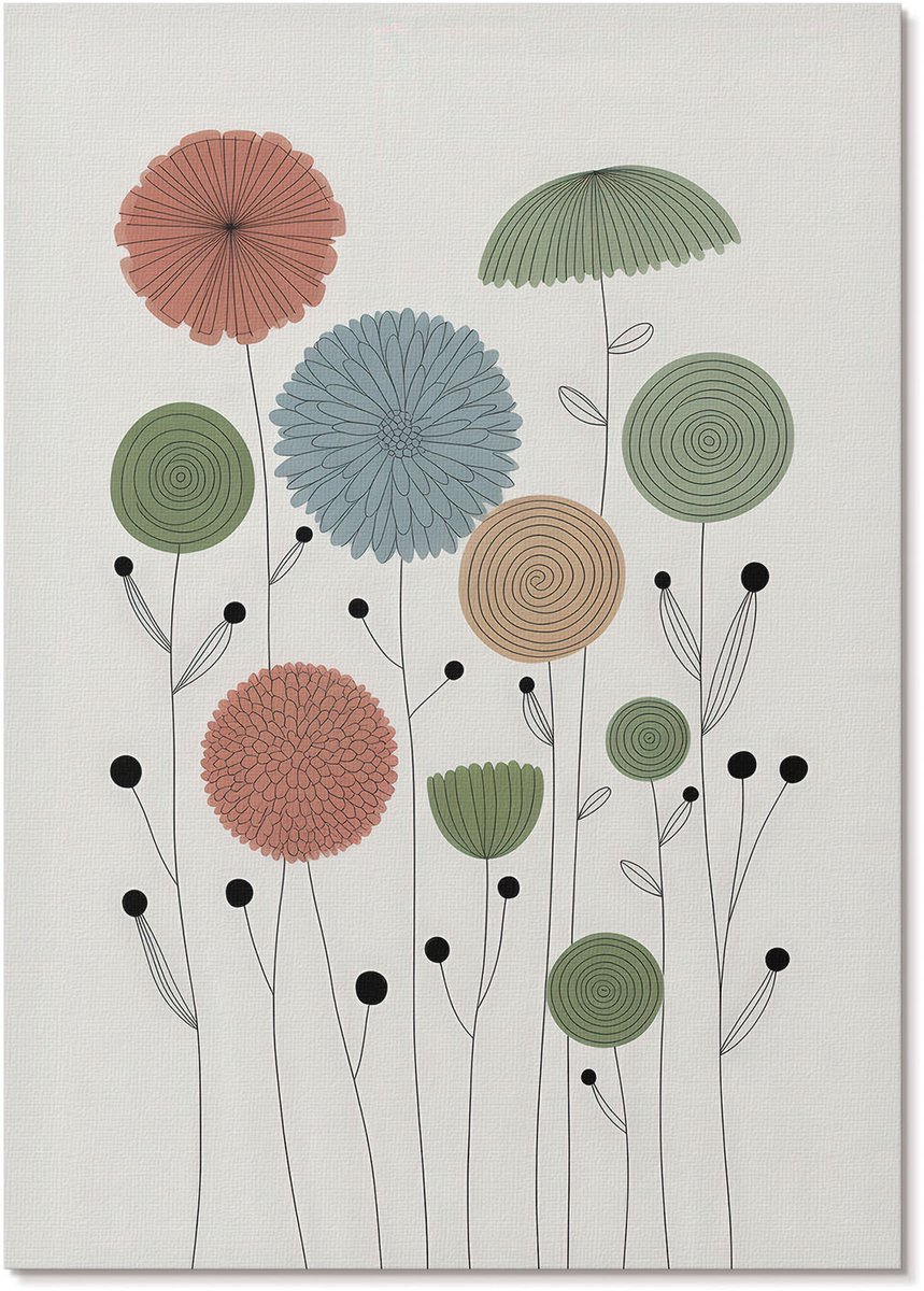 Tulup Polycanvas Wandposter - De Natuur In De Ochtend, Fotografie - A3 - Groen Illustratie - Rechthoek - Interieurdecoratie - Woonkamer, Slaapkamer, Kantoor - Klassiek