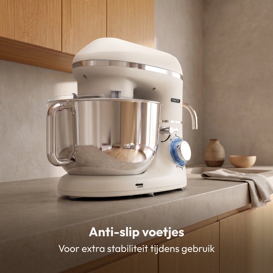 Fentic Keukenmachine – 2000W – Keukenrobot - Foodprocessor - 6,2L Mengkom – Incl. extra Accessoires – Beige van Fentic — afbeelding 5