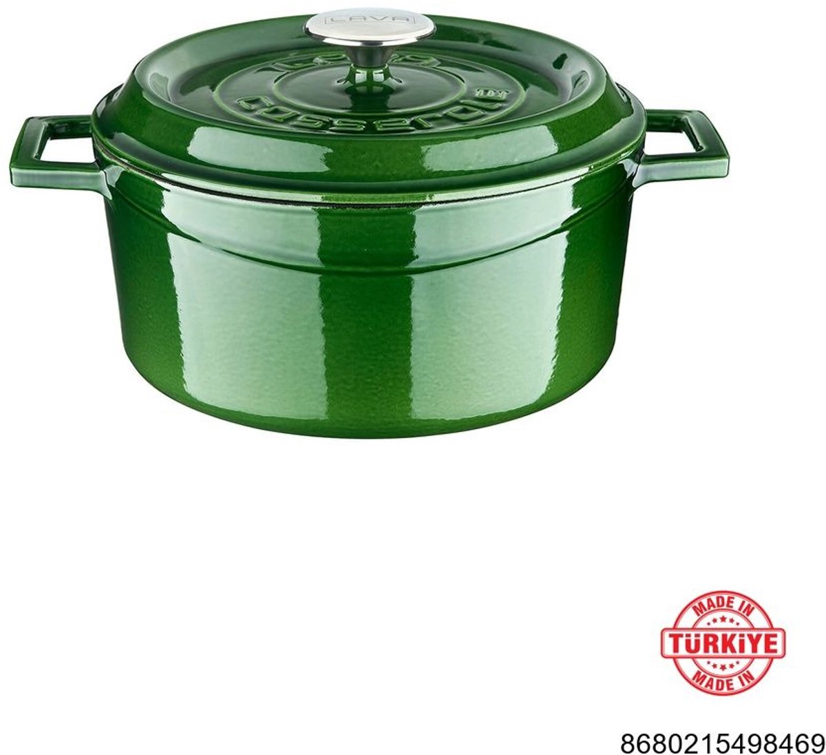 Lava Koekenpan - 24 cm - 2.0 liter - Gietijzer - Rood