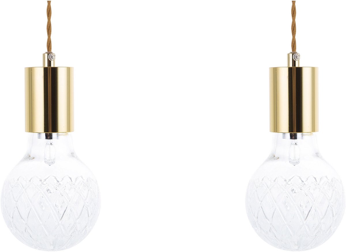 ANZA - Hanglamp - Goud - Glas