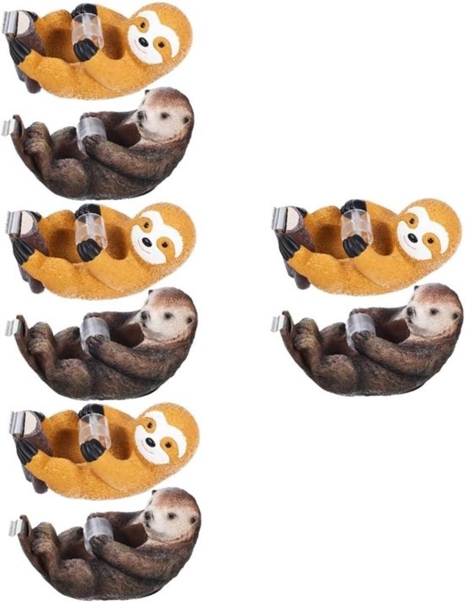 Tapedispensers Luiaard Otter - Tape Rol Houder - Bureau Organiseren - Schattig Dieren Design - 14 x 8.3 cm
