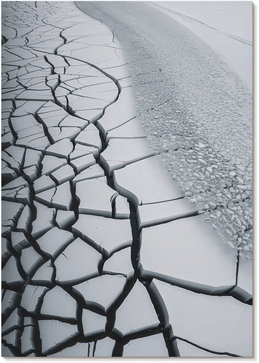 Tulup Polycanvas Wandposter - Winterlandschap, Fotografie - A4 - Wit Wanddecoratie - Rechthoek - Interieurdecoratie - Woonkamer, Slaapkamer, Kantoor - Modern